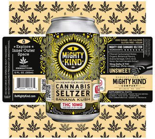 MIGHTY KIND BANANNA KUSH CANNABIS SELTEZER THC 10 MG