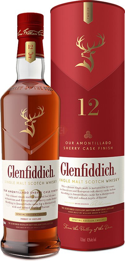 Glenfiddich 12 Year Old Single Malt Scotch Whisky