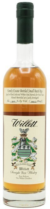 WILLETT 4YR CASK RYE Limited quantity